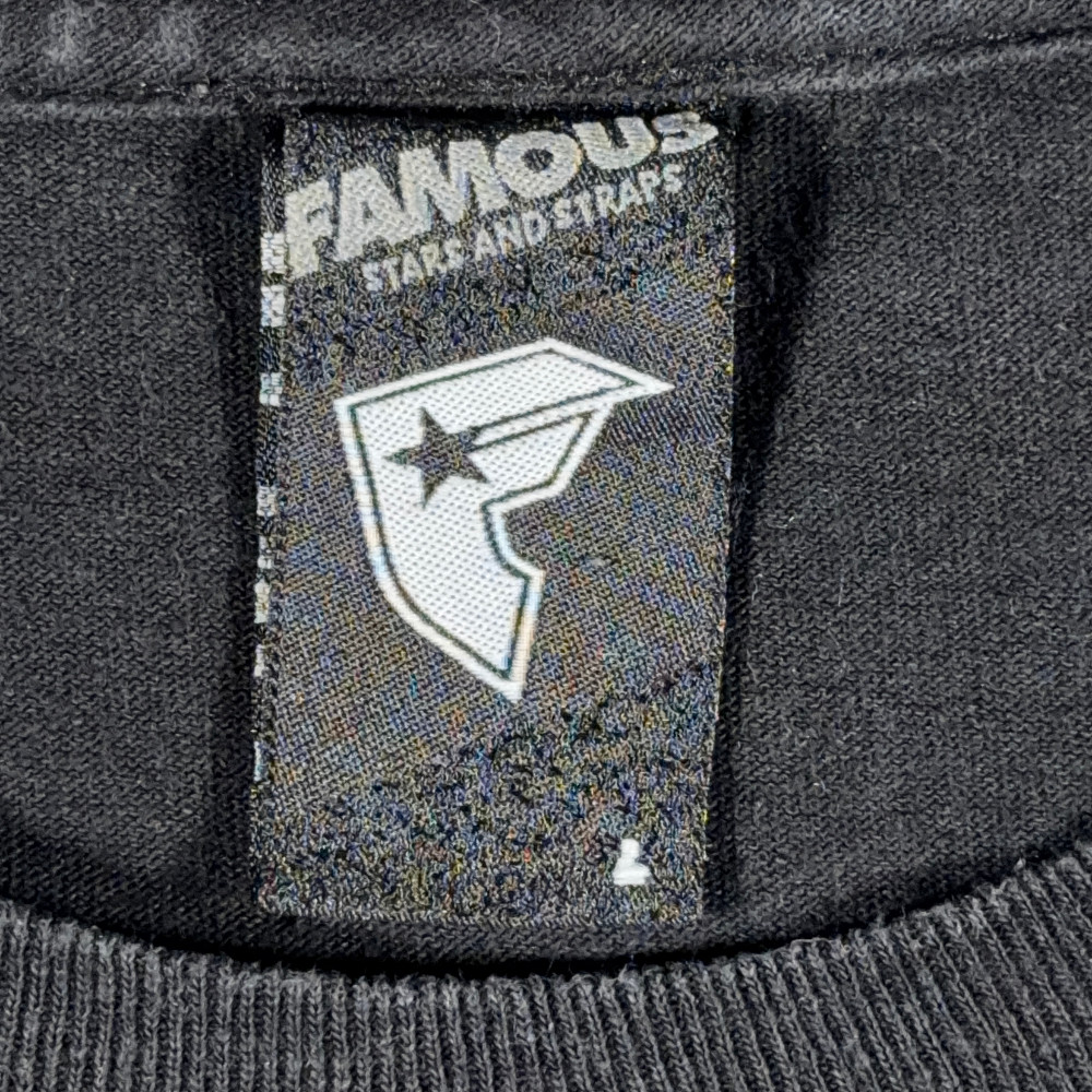 Vintage Famous Stars Straps Shirt Adult LARGE Black Twitch Collab Motocross Y2K gallery