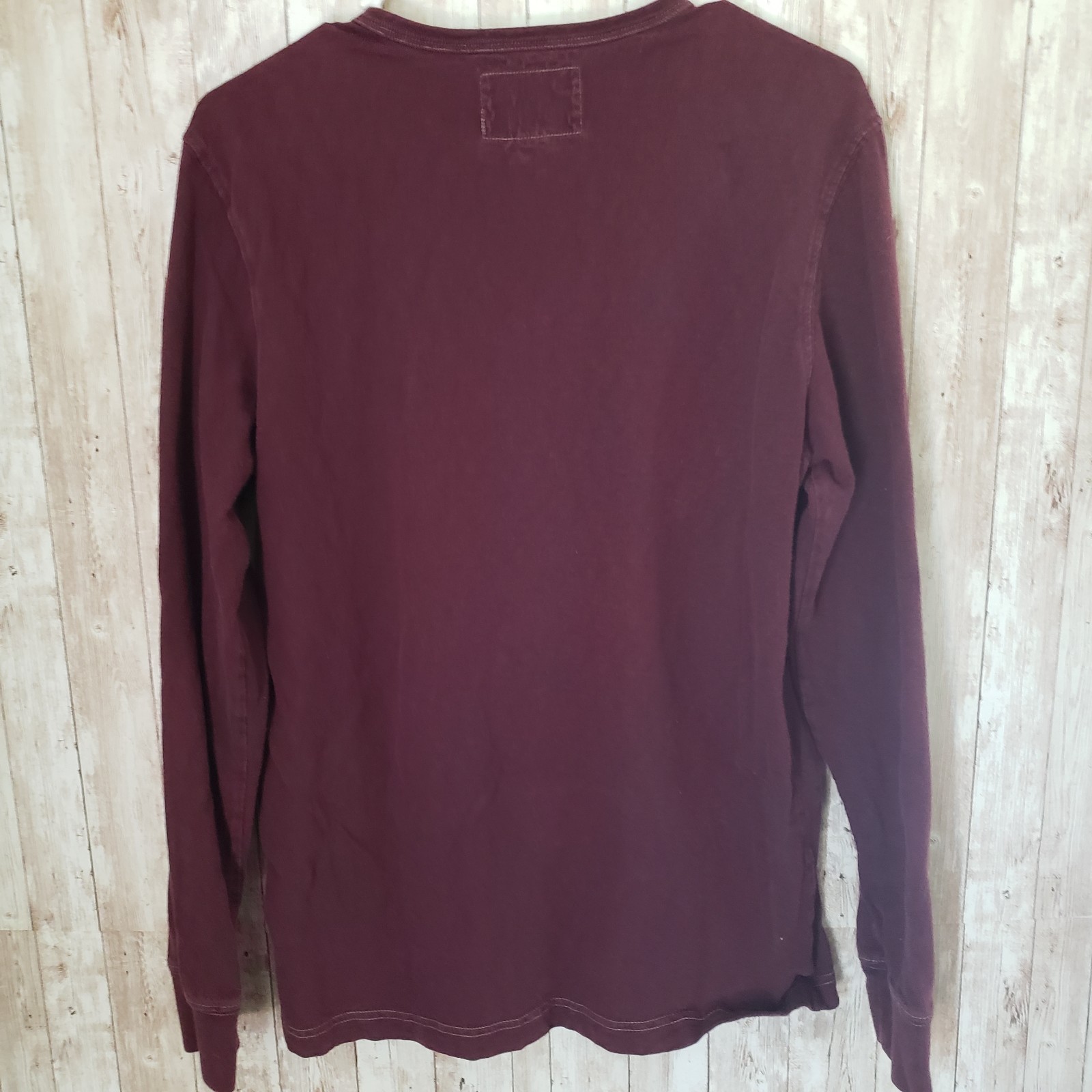 Vintage American Eagle Embroidered Long Sleeve T-Shirt Red M Y2K gallery