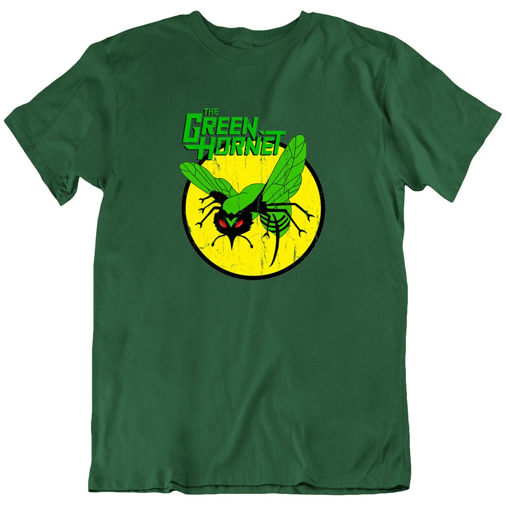 Green Hornet Wasp Bee Hero Retro Mask T-Shirt | S - 4XL (Forest Green) gallery
