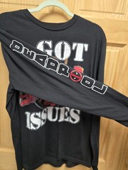 Marvel Deadpool I Got Issues Black Long Sleeve Graphic T-Shirt Men’s XL