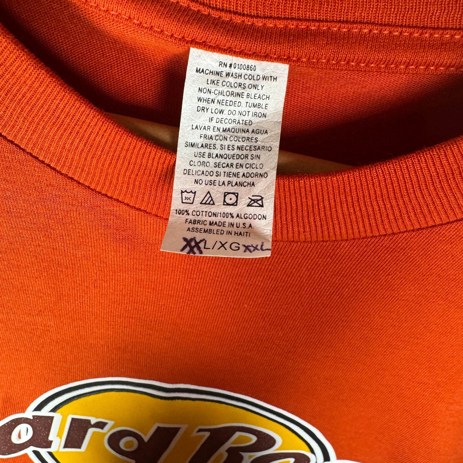 Hard Rock Cafe Santo Domingo T-Shirt Mens XXL Orange Dominican Republic gallery