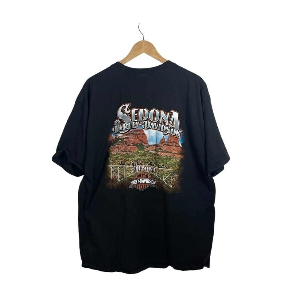 VINTAGE Harley Davidson Sedona AZ Graphic Tee in Black Multi Size 2XL gallery