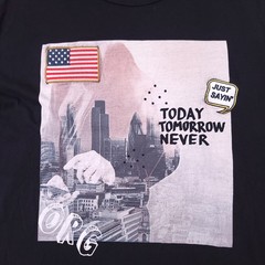 Jack & Jones Today Tomorrow Never Graphic American Flag Graphic T-Shirt Size XL