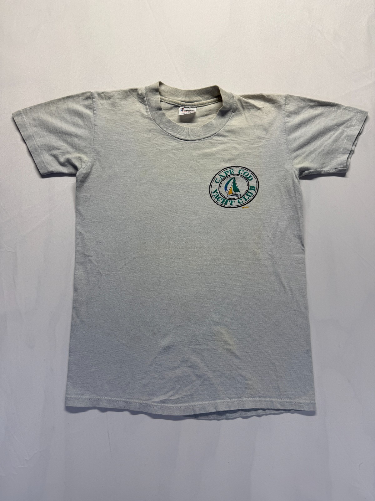 Vintage Stedman Super Hi Cru T Shirt Mens Small Gray Cape Cod Yacht Club Logo