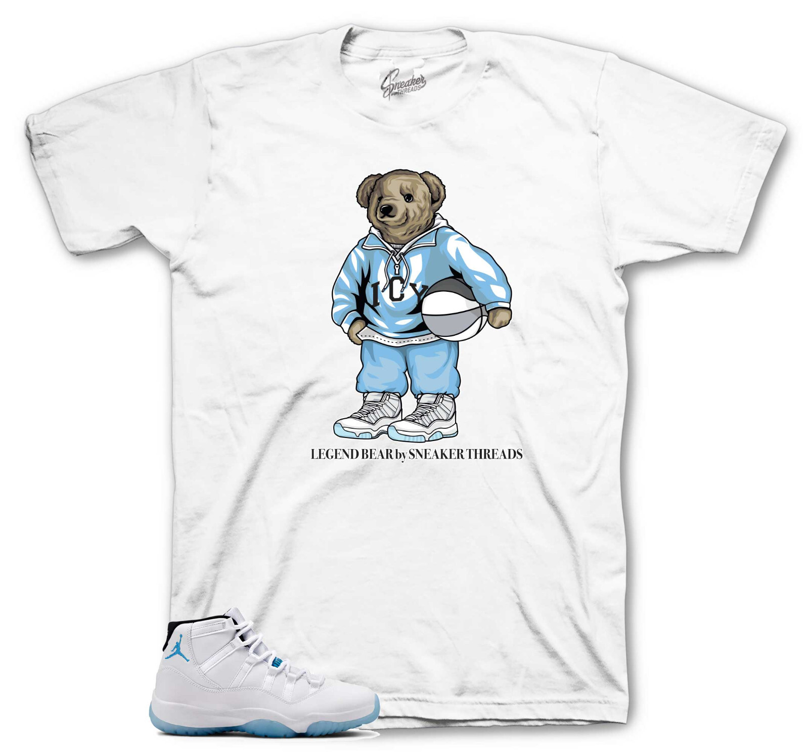 Shirts To Match Jordan 11 Legend Blue Sneaker Tees - Icy Bear Shirt gallery