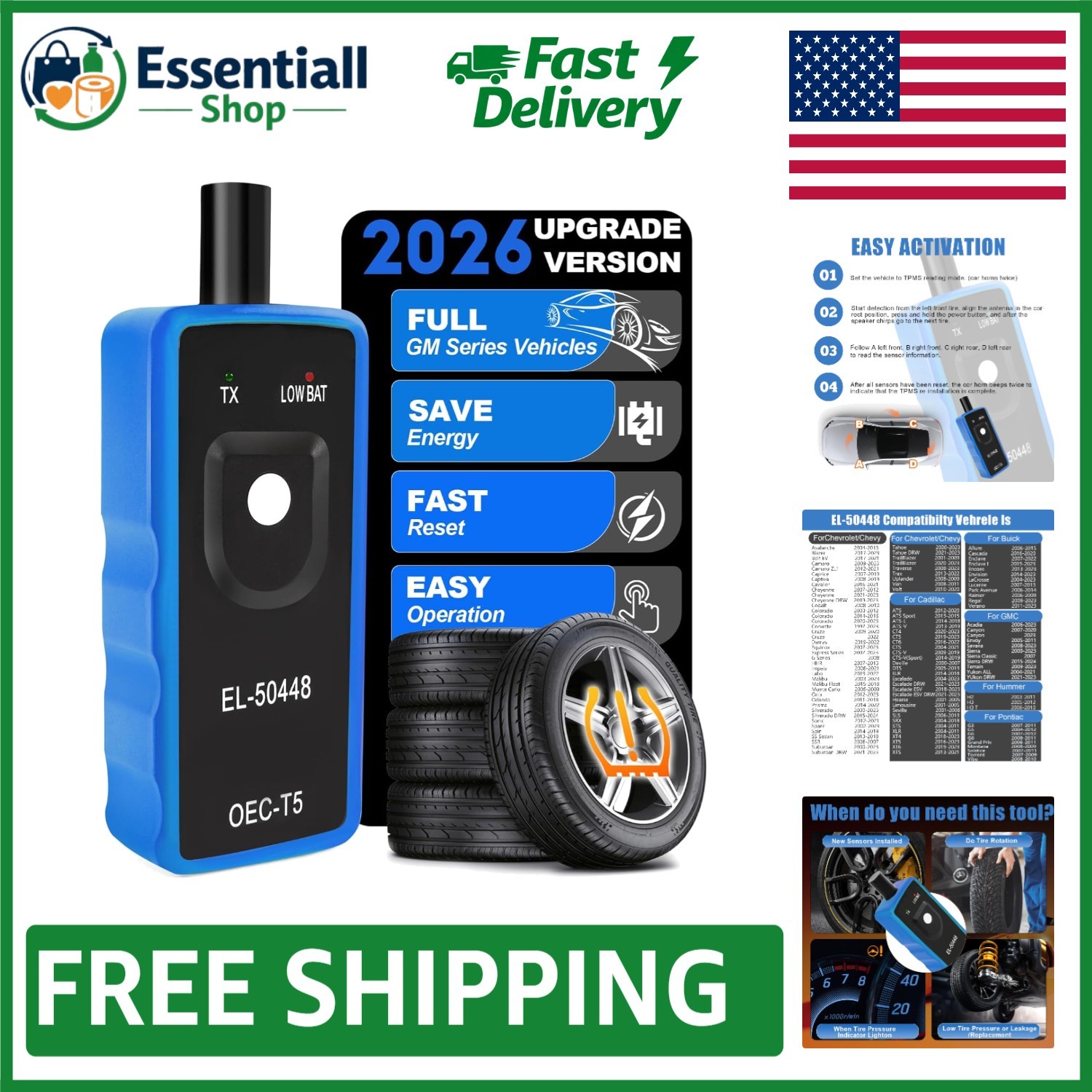 OEC-T5 TPMS Programming Tool – Durable, Ergonomic & Compatible with GM Models