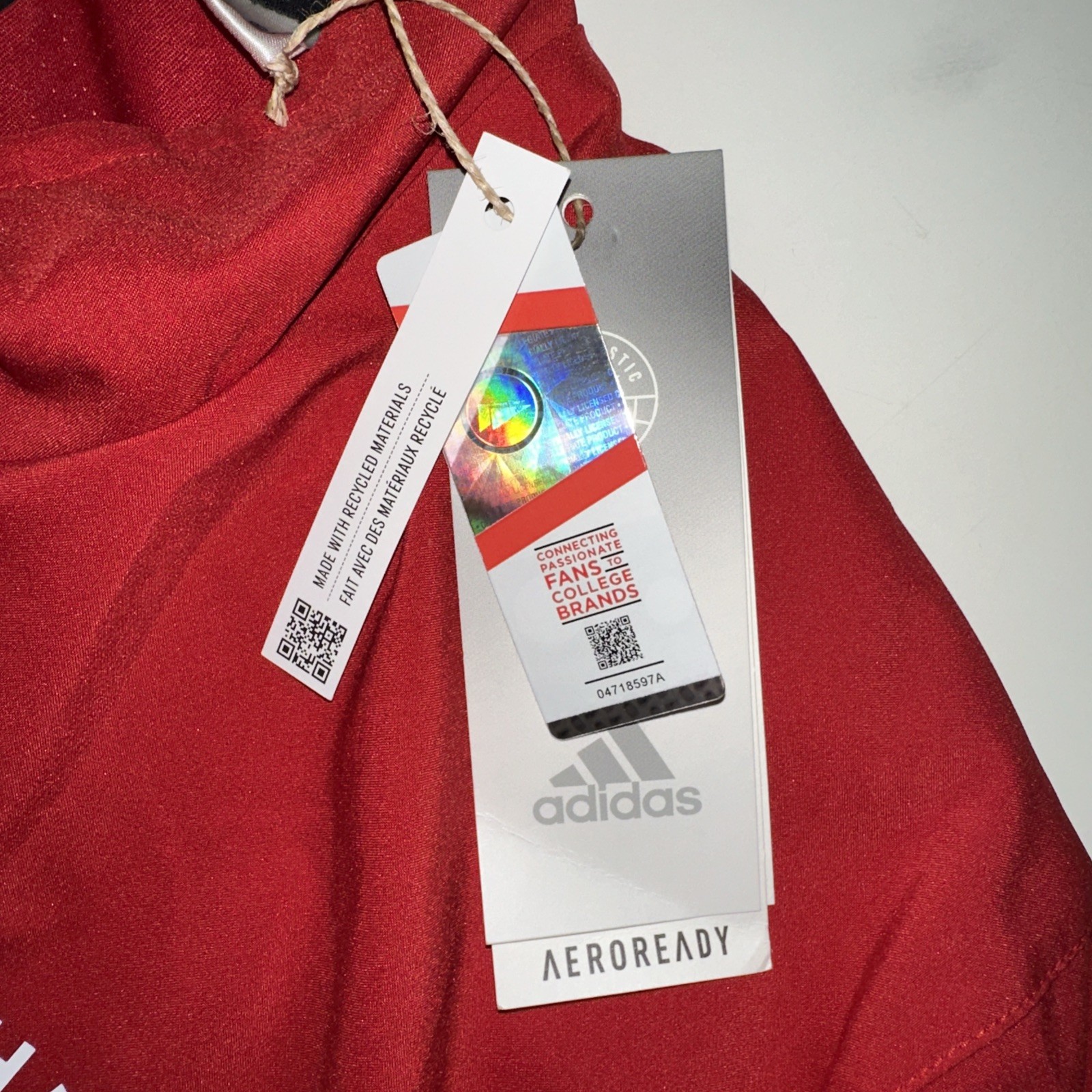 NWT Adidas AeroReady Red Nebraska CornHuskers Men’s Medium 1/4 Zip Jacket gallery