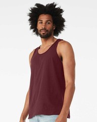 🔥 BELLA + CANVAS Jersey Tank Top Shirt Ring-spun Cotton 3480 Maroon 2XL