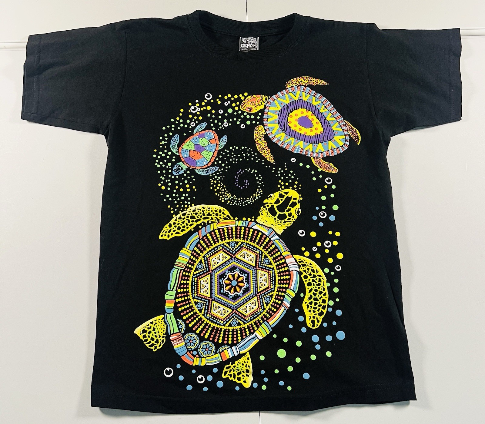 Rock Dreams Official License MOLA Art Neon Sea Turtle 2-Sided T-Shirt Men’s S gallery