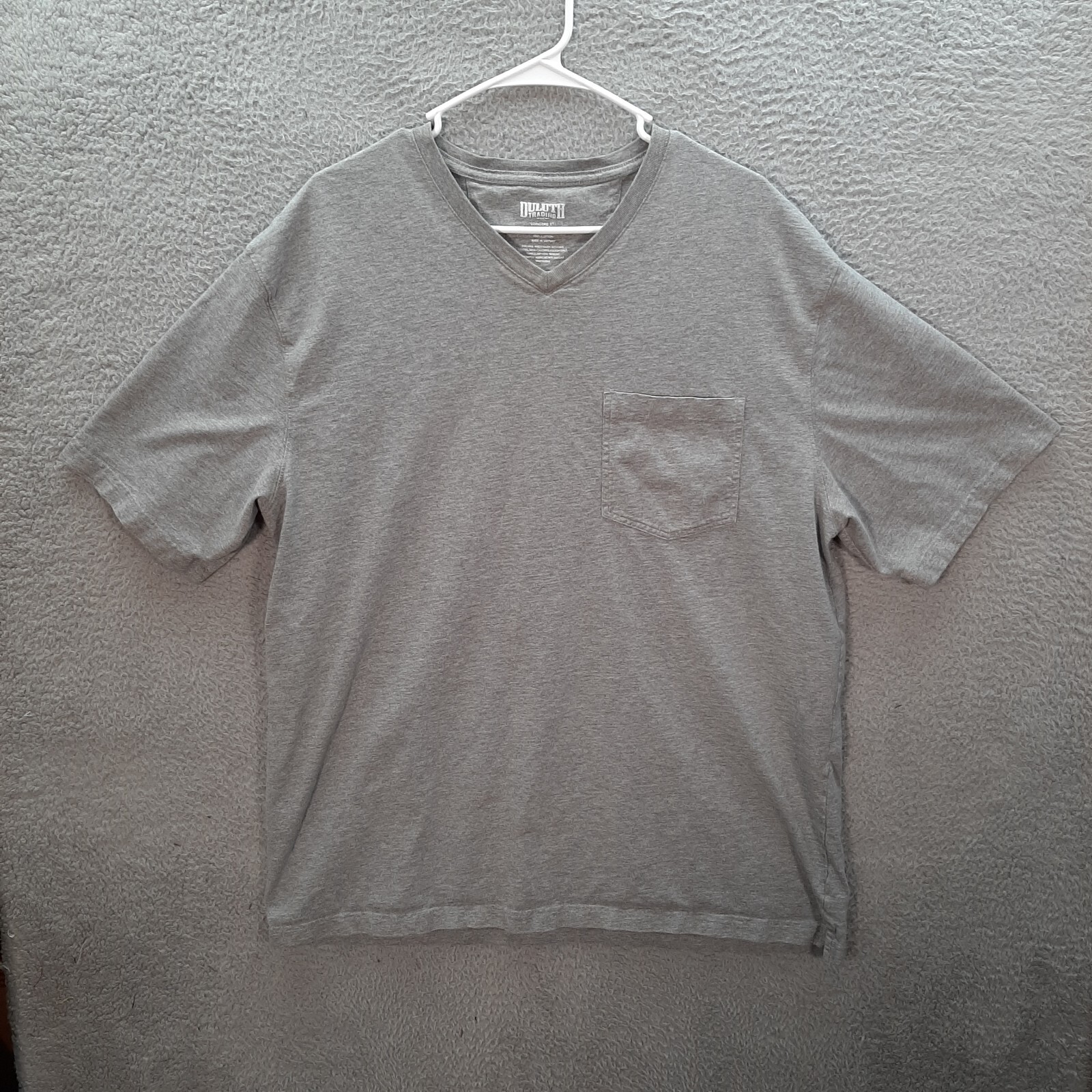 Duluth Trading Co Shirt Adult Large Gray Longtail T Workwear Grunge Outdoors