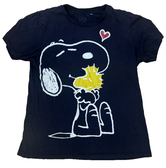 Uniqlo UT Peanuts Snoopy Woodstock Graphic Tee Deep Navy Unisex XL