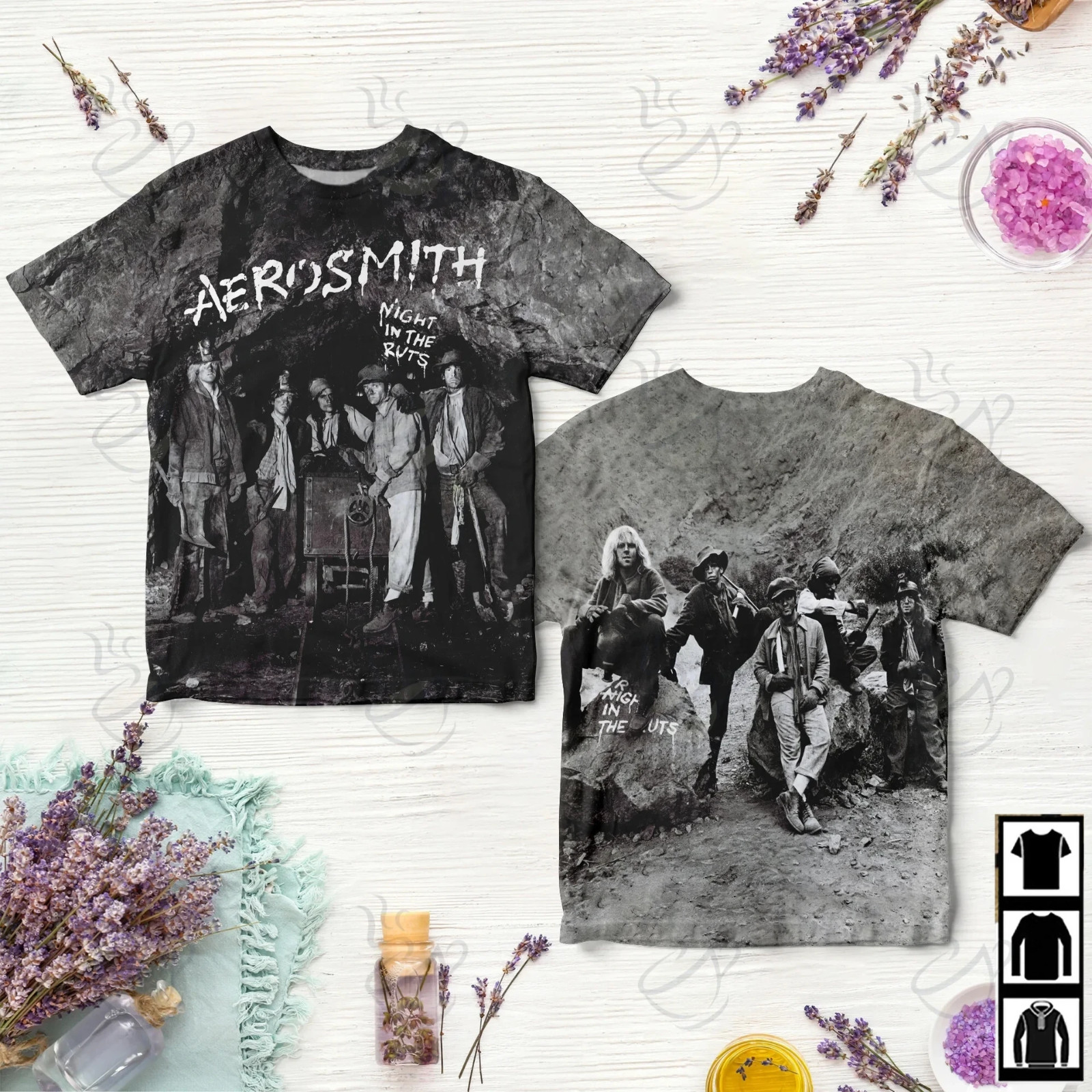 Black Aerosmith NIGHT IN THE RUTS 3D AOP Shirt Unisex All Size K689 gallery