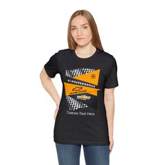 Camaro Yellow Checkered Personalized T-Shirt, Unisex Jersey Short Sleeve Tee