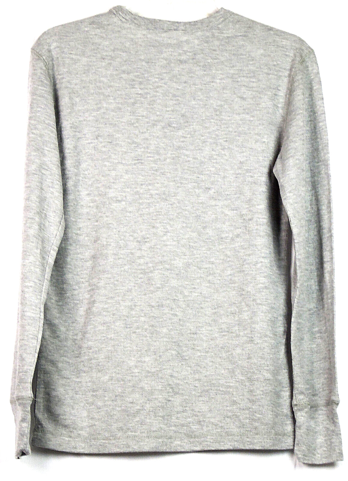 Carbon Light Gray Cotton/Poly Thermal Waffle Knit Long Sleeve Crew T-Shirt S gallery