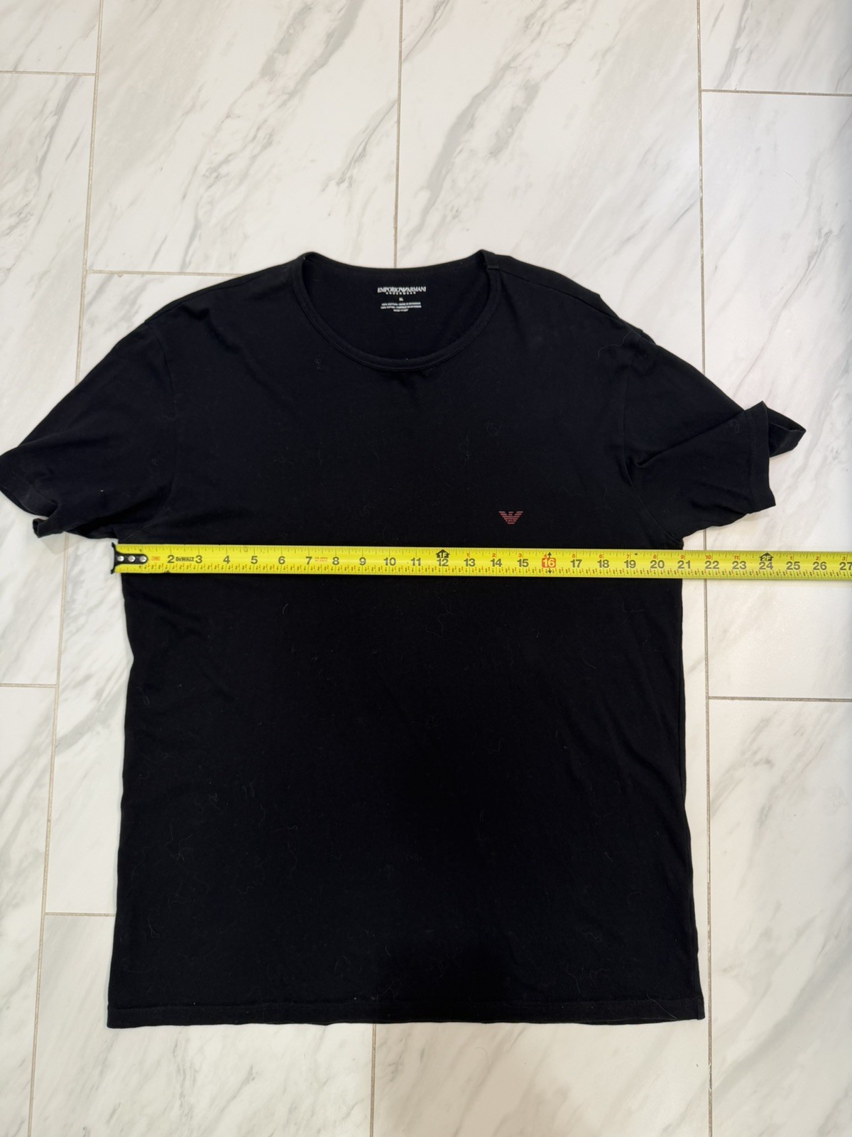 Emporio Armani T-Shirt Top Men's Black Printed Logo Casual gallery
