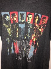 Justice League Varied Faces Gray Short Sleeve T Shirt