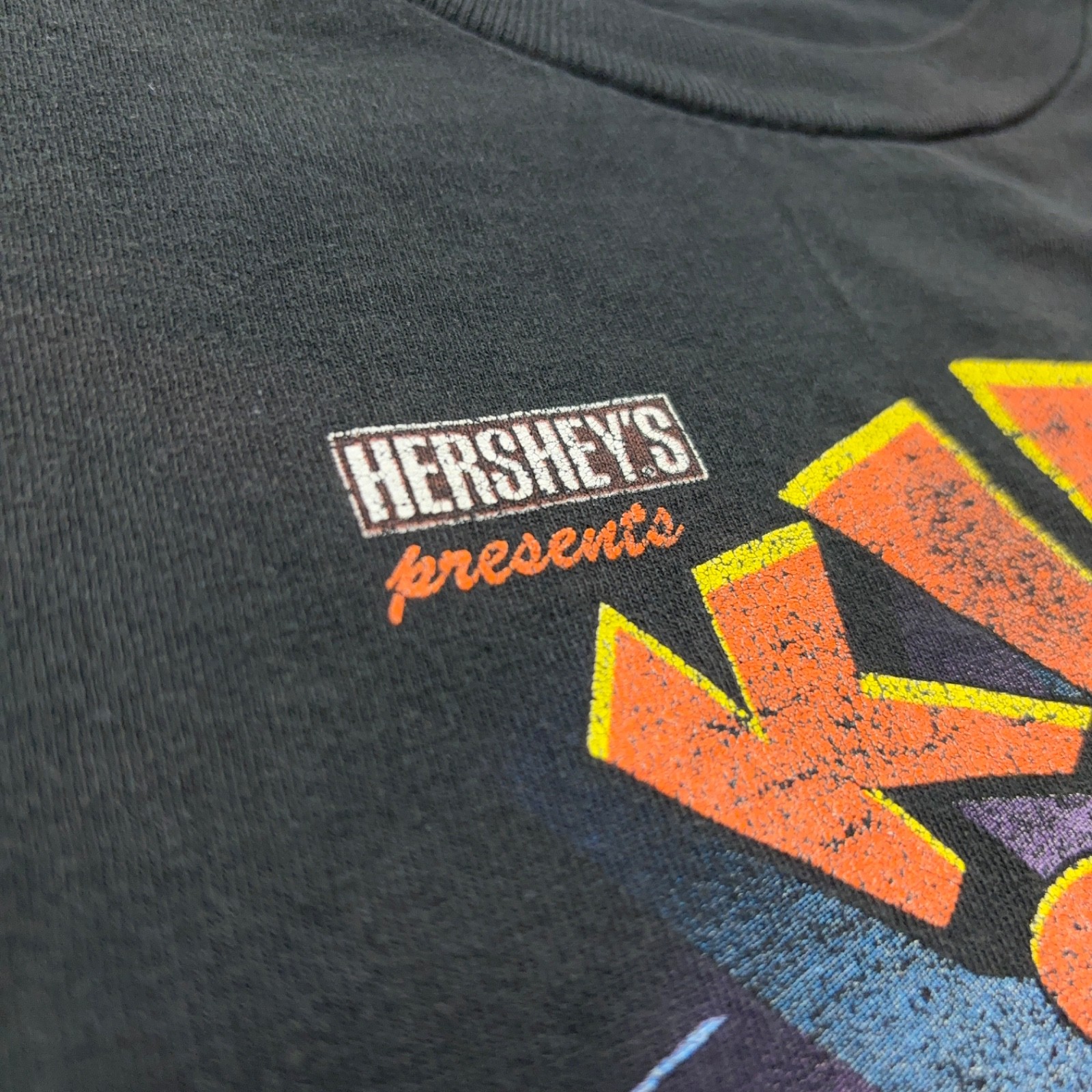 Hersheys Shirt Adult 2XL Black Faded 2001 King Size Candy Promo Graphic XXL gallery