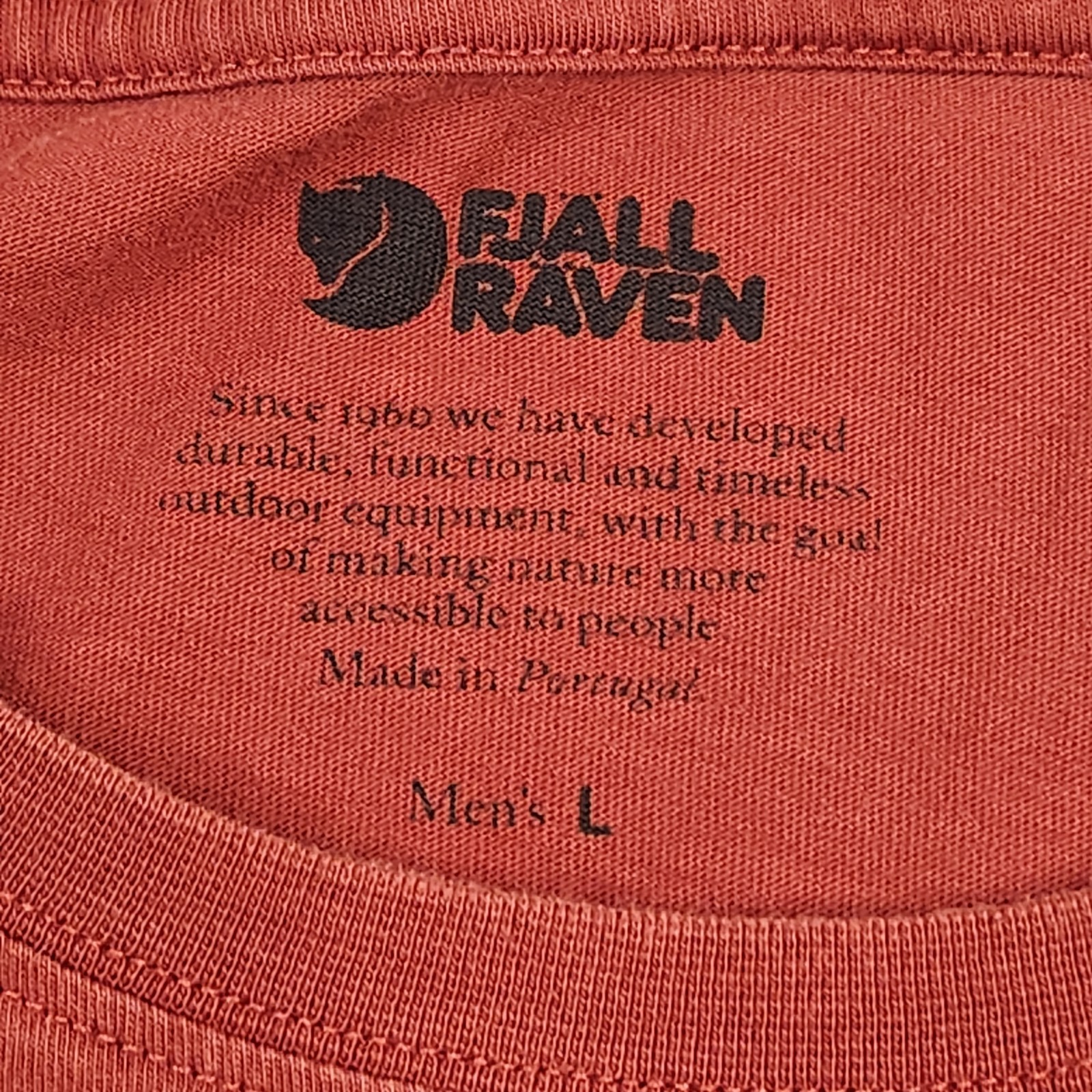 Fjallraven Forever Nature Forest Mirror Graphic T-Shirt Mens Large Red Tee gallery