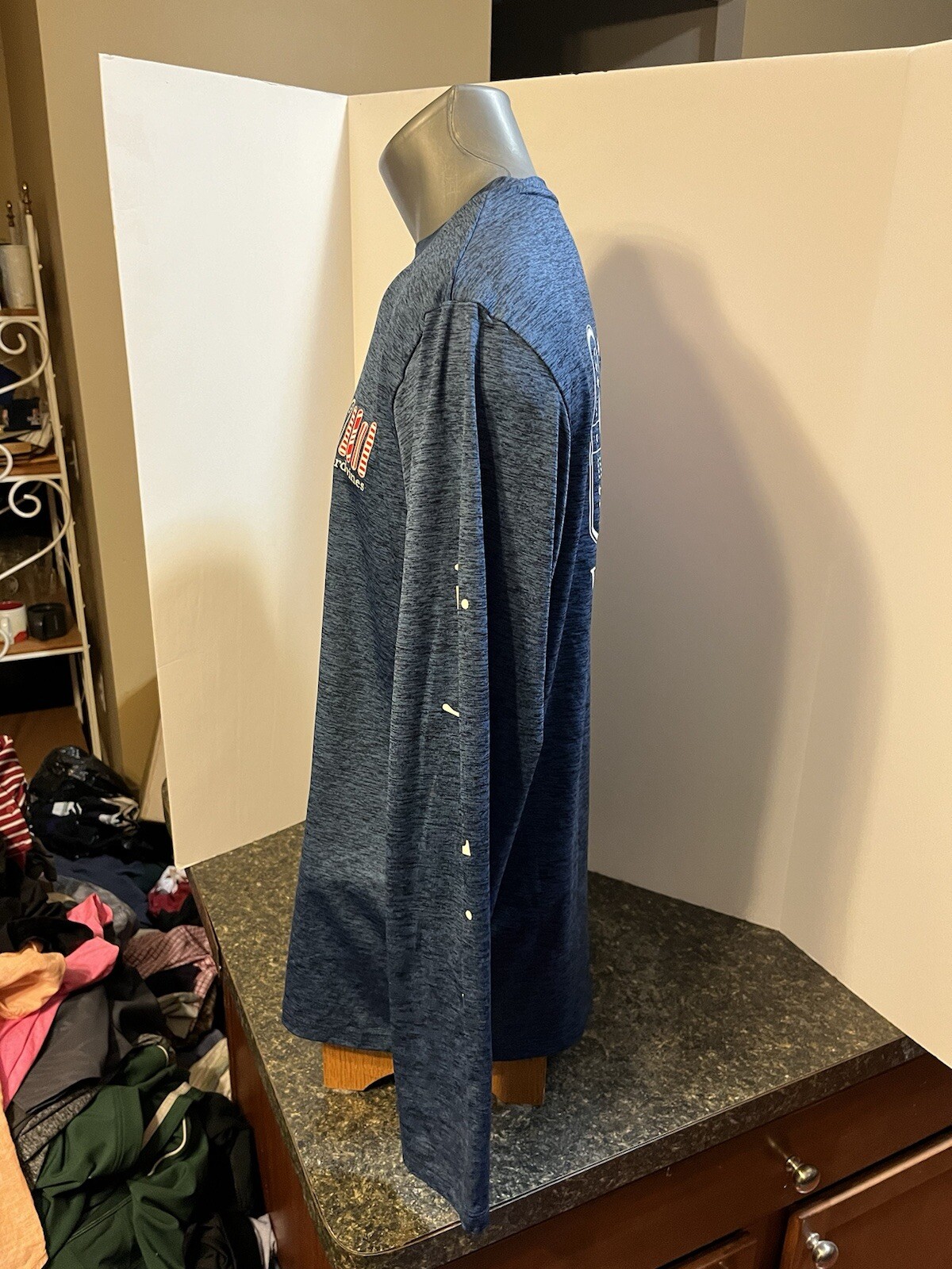 Vineyard Vines Men’s LS Pullover Shirt Blue Medium - Polyester Spandex gallery