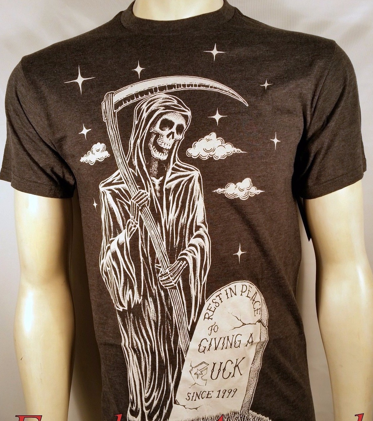 FAMOUS STARS & STRAPS RIP PREMIUM GRIM REAPER TOMBSTONE DEATH PUNK T SHIRT S-2XL gallery
