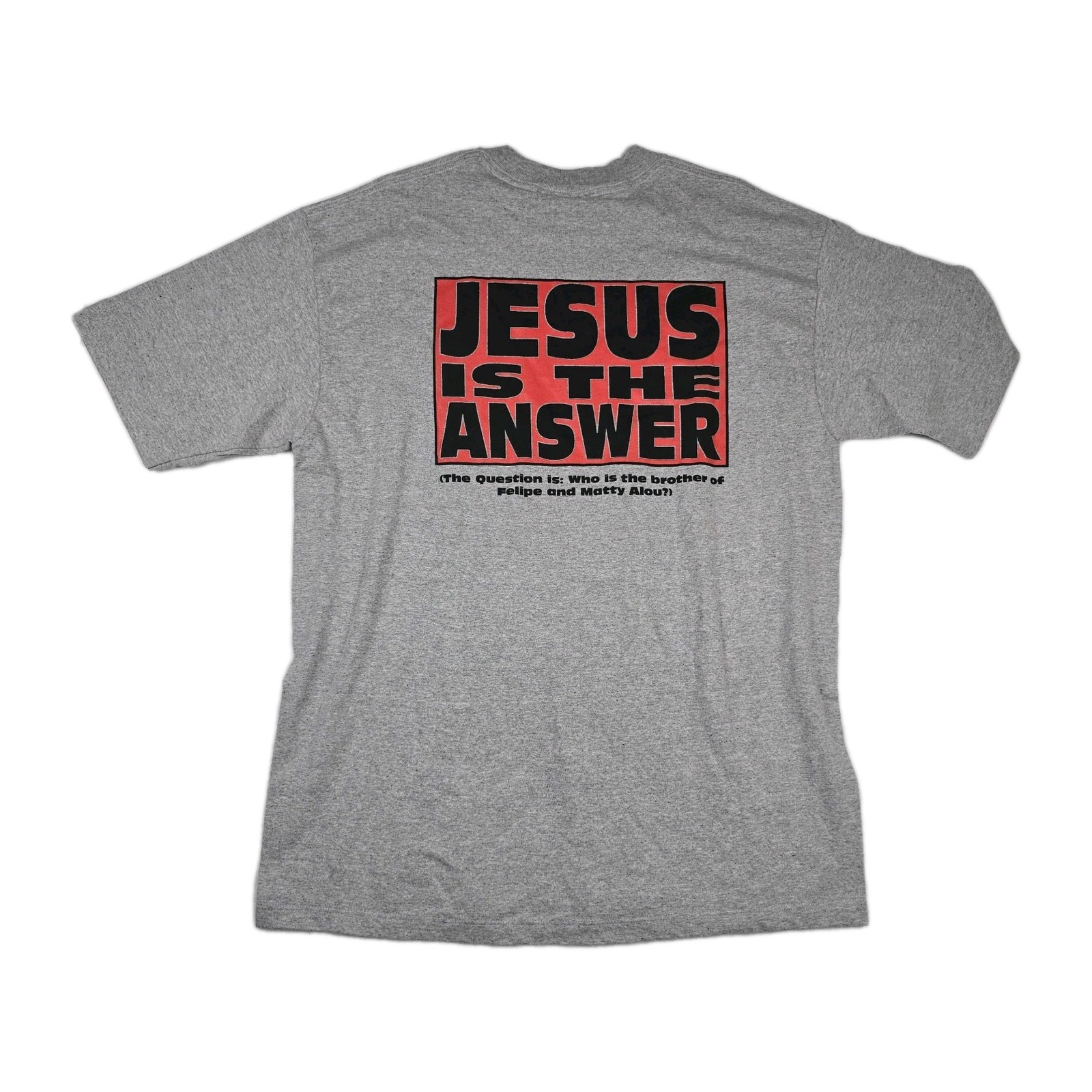Vintage Alou Brothers Jesus Is The Answer Jack Strap Men’s Size Large Shirt New