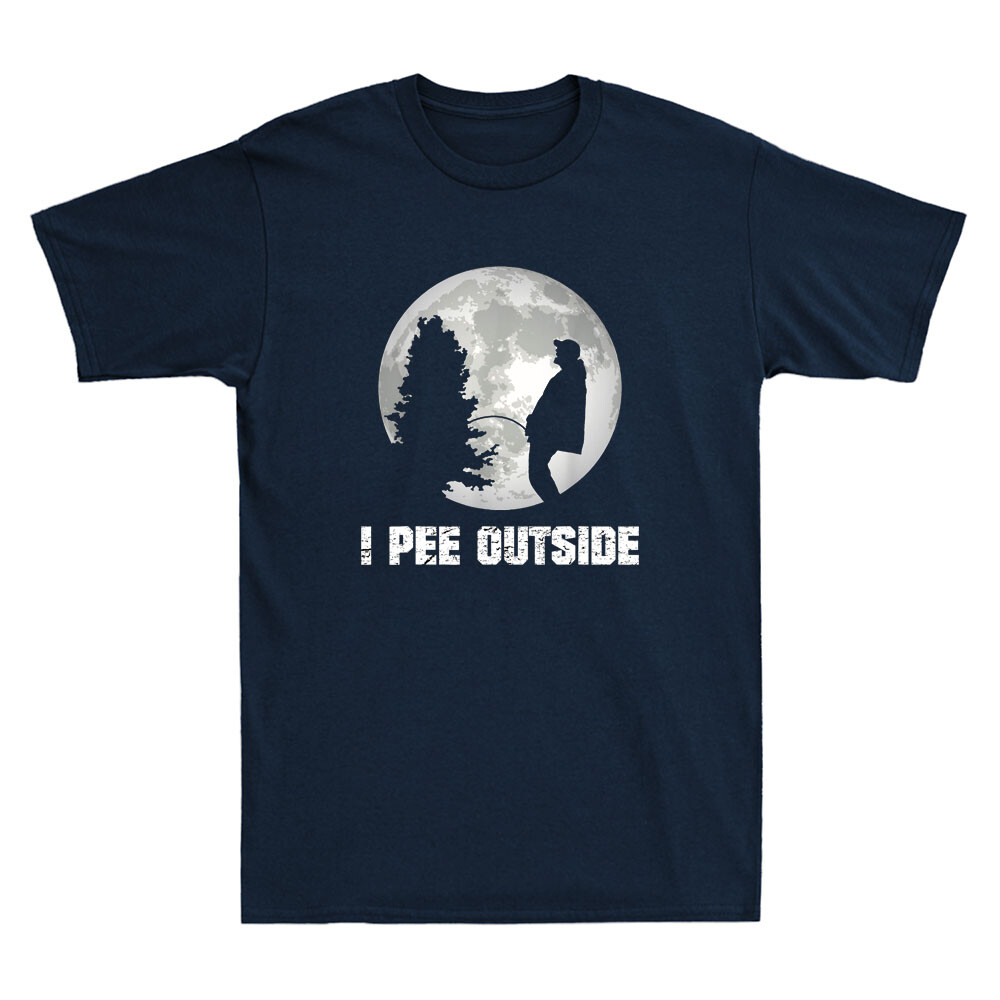 I Pee Outside I Love Peeing Outside Funny Camping Graphic Vintage Men’s T-Shirt