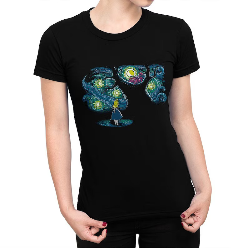 Alice in Wonderland Starry Night Comfort Tee Shirt Men
