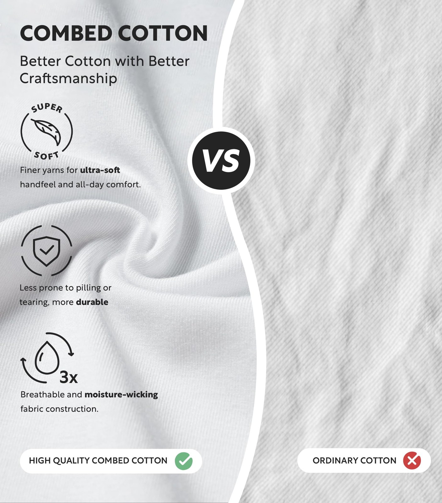 Men's Undershirts Combed Cotton T-Shirt Soft Moisture-Wicking T-Shirts V Neck... gallery