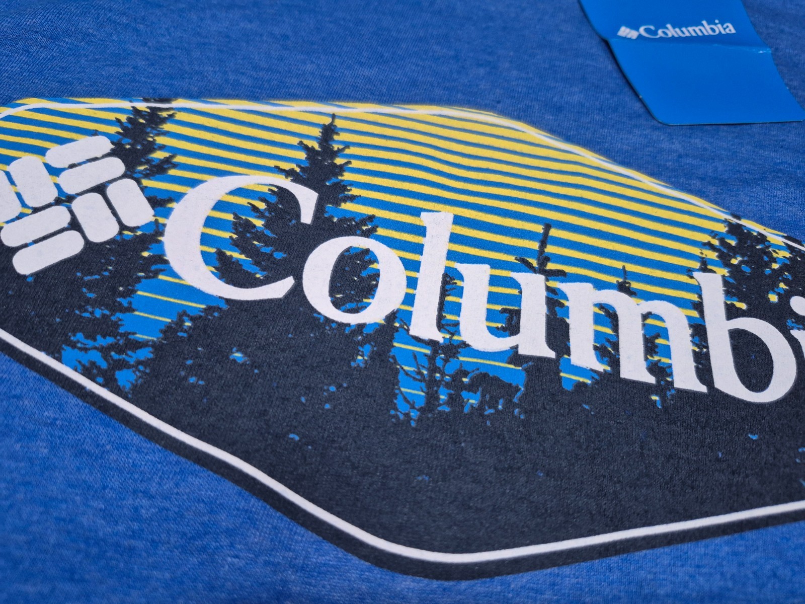 Columbia Men's Outdoor/Sports Blue Graphic Training Athletic Gym SZ Large gallery