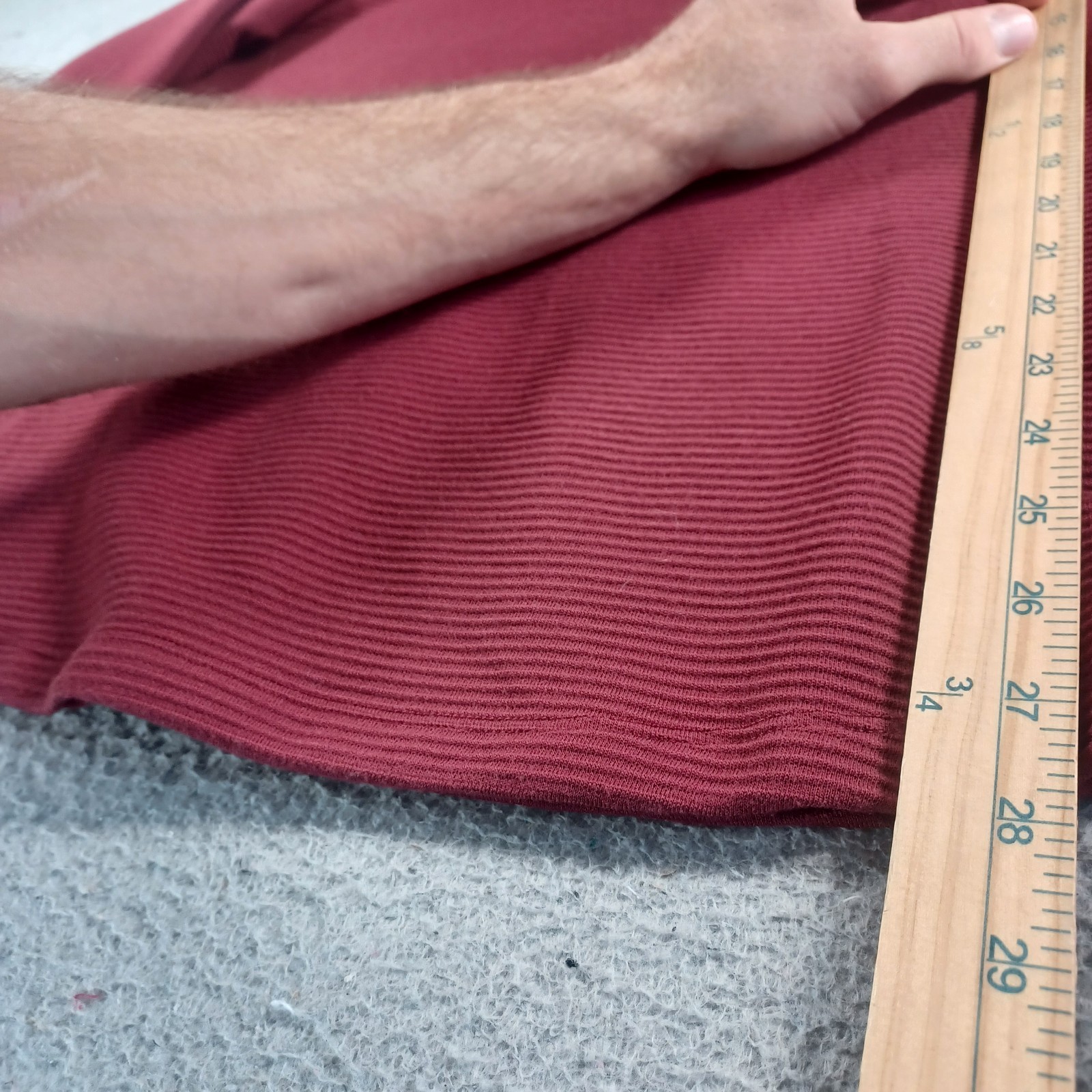 MAGASCHONI Mens Burgundy Long-Sleeve Shirt Size Medium Stretch Round Neck Soft gallery