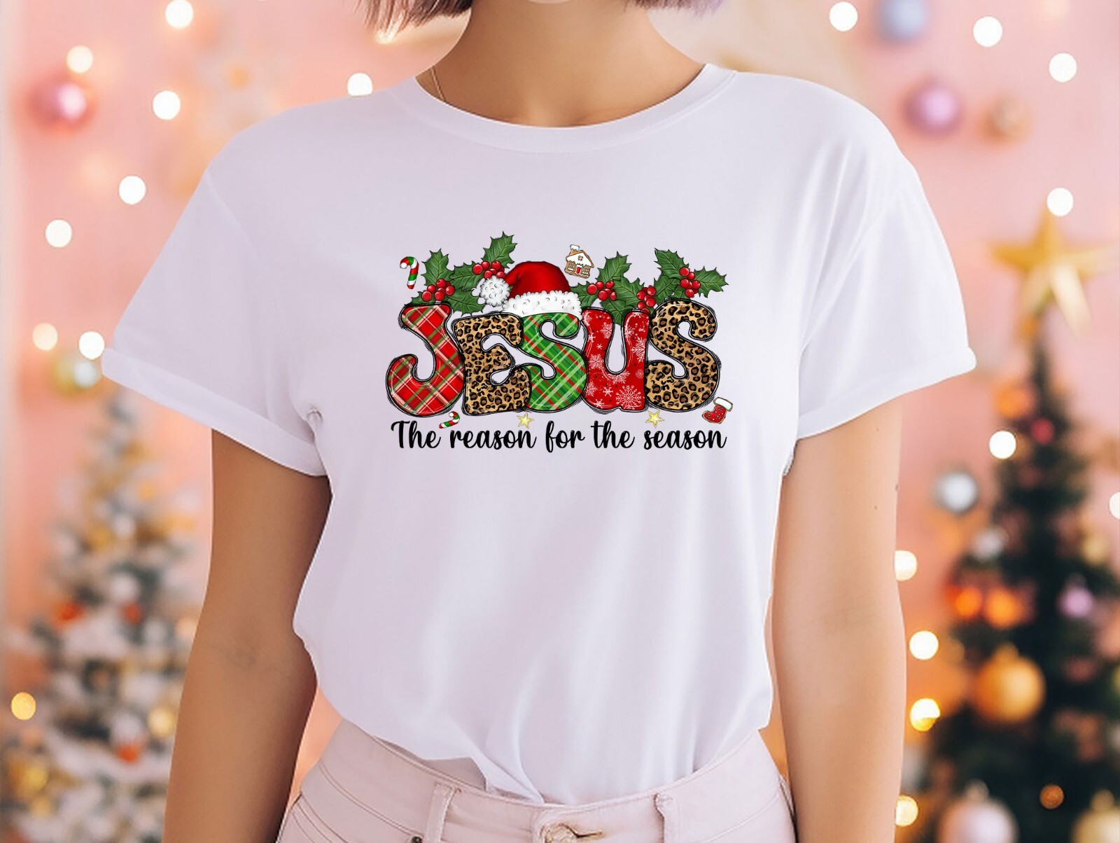 The Reason For The Season, Christmas Shirt, Jesus New Year Tee, Santa Claus Shir gallery