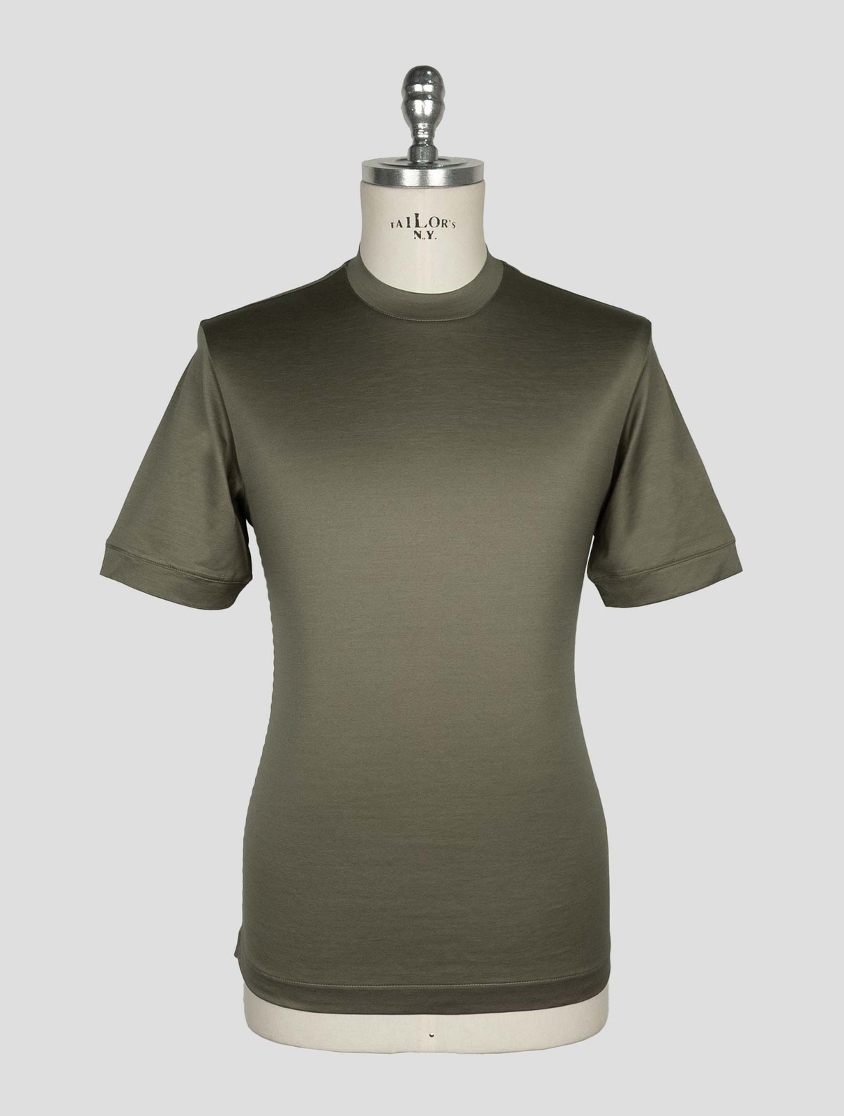 NEW RICHARD SMITH TAUPE LORO PIANA COTTON T-SHIRT EU 56 - US 46 - 2XL RS3 gallery