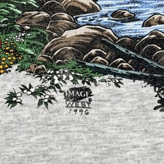 Vintage Steam Train Engine Shirt Men’s L Gray Georgetown Colorado Fall River 90s