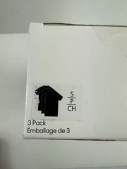 3 pack Calvin Klein Cotton Classics Slim Fit Crew Neck T-Shirts Black Small