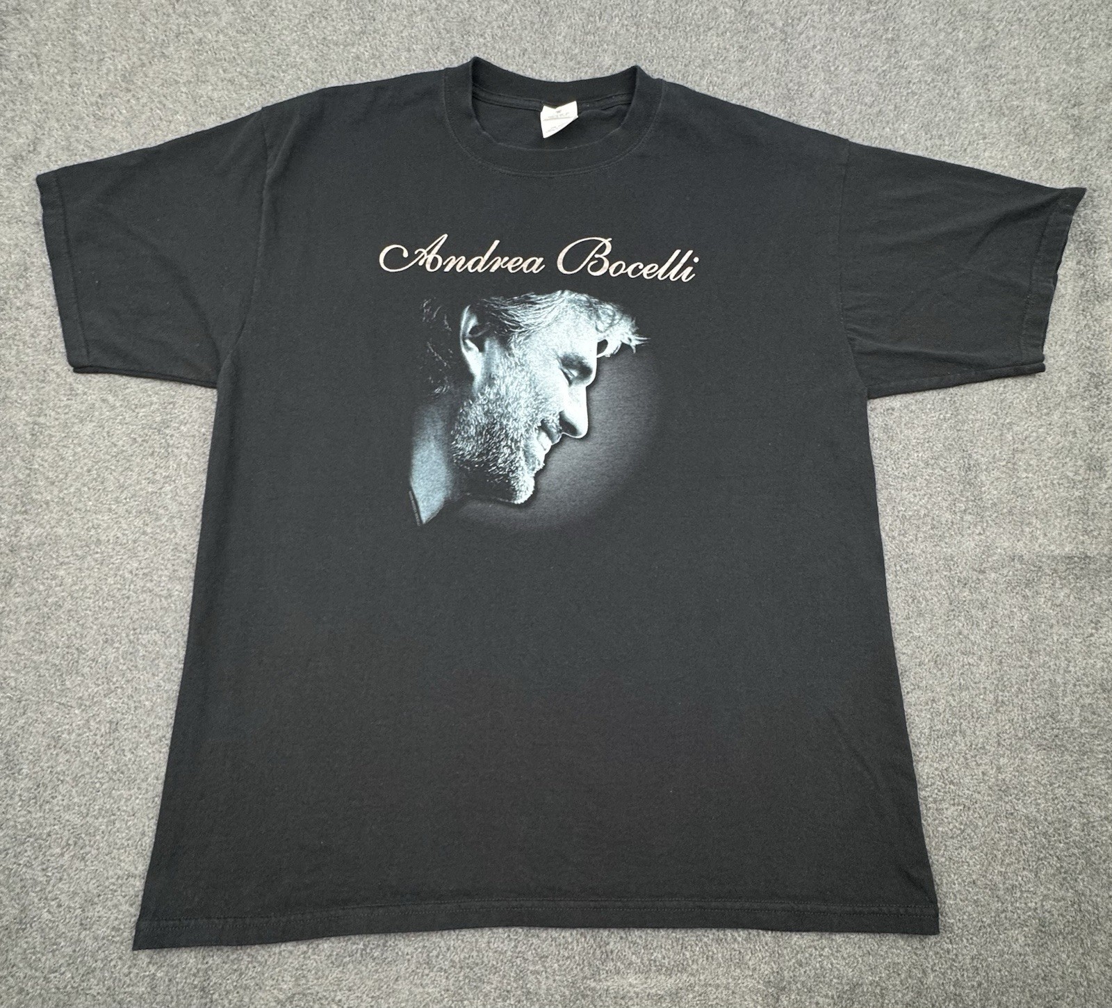 Vintage Andrea Bocelli Shirt Mens XL Black Short Sleeve 2005