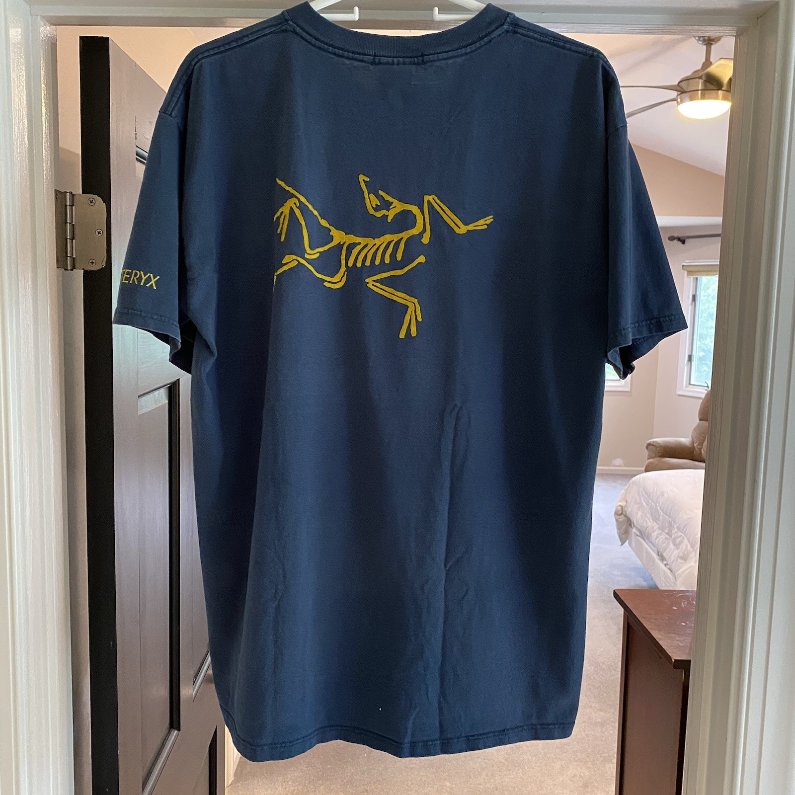 Vintage 90s Arcteryx Big Tag Tee - Mens Large - Blue - Back & Sleeve Graphic gallery