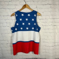 Chubbies Mens USA Flag Tank Top Medium Stars Stripes Patriotic Cotton Red Blue