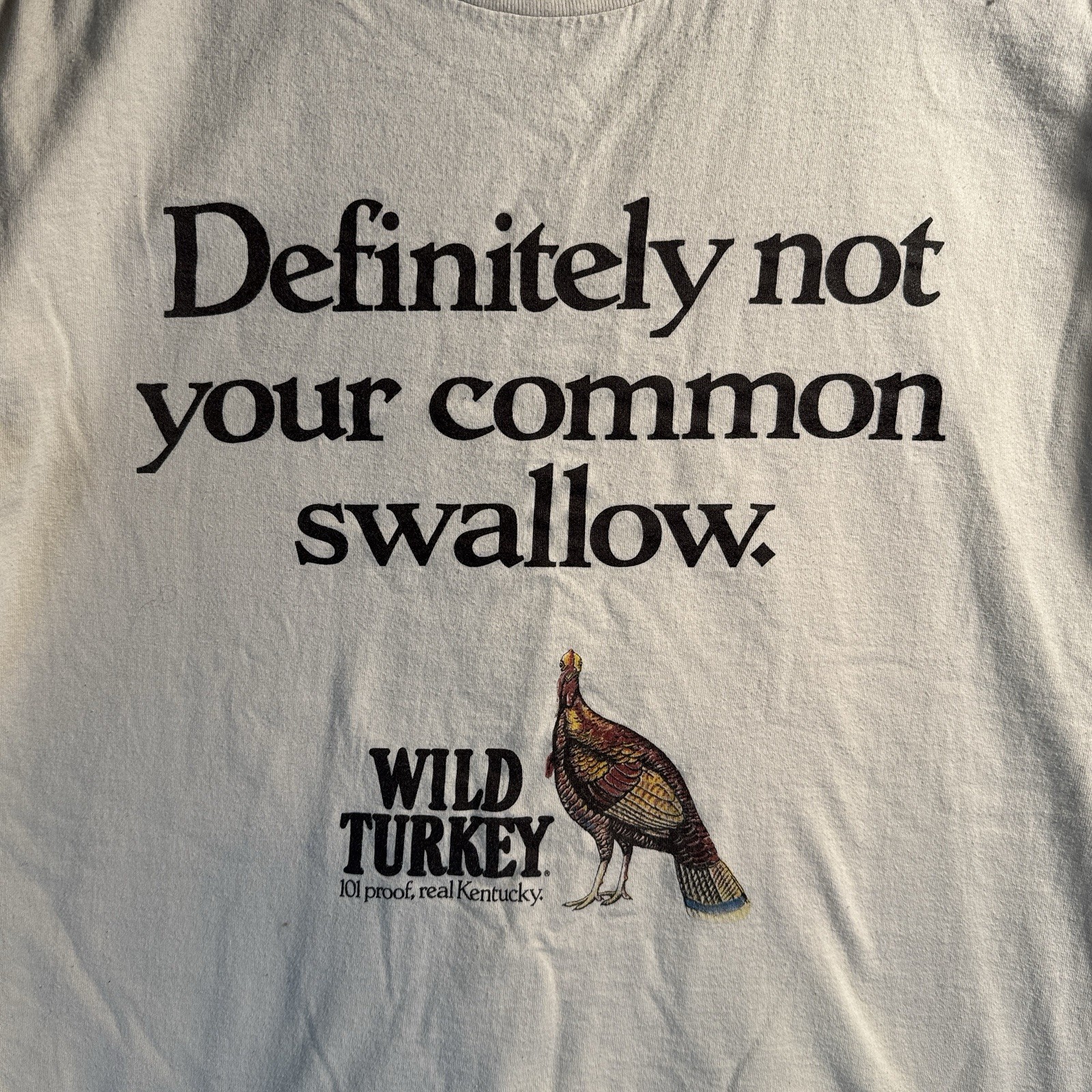 Vintage Wild Turkey Shirt Adult Large Beige Ringer 70s Made In USA Single Stitch gallery