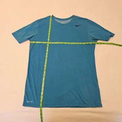 Nike (The) Tee Athletic Cut Men’s Sz L Short Sleeve Teal Color Cotton/Polyster