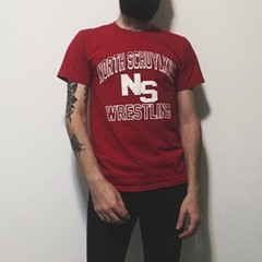 Classic High School Sports Tee NS North Schuylkill Wrestling Champs Red Small