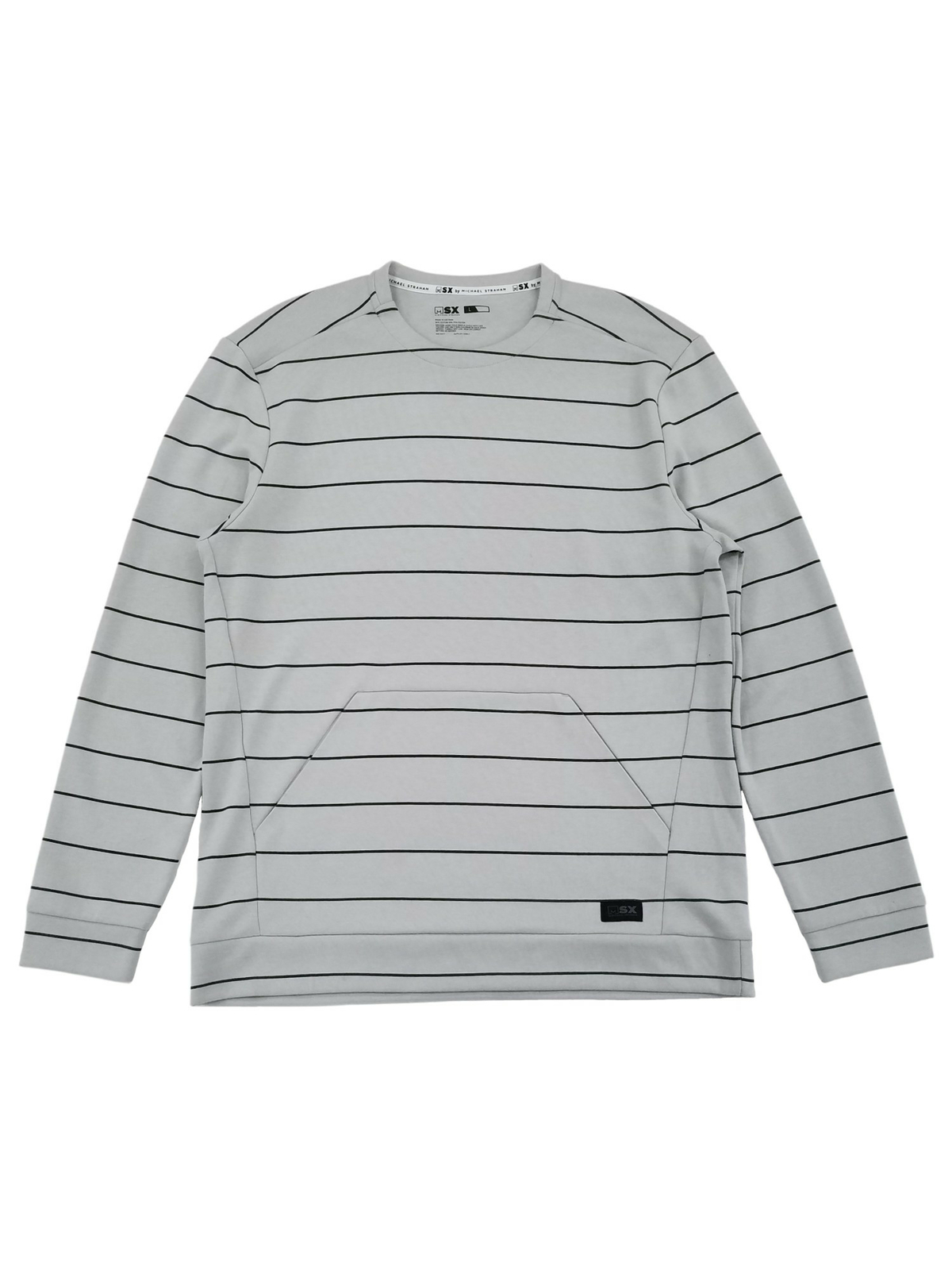MSX By Michael Strahan Mens High Rise Gray Double Knit Long Sleeve Shirt gallery