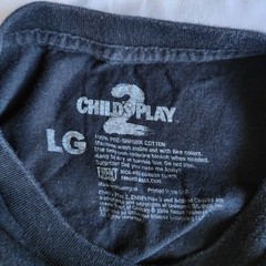 Child’s Play 2 Chucky Killer Horror Movie Fright Rags Black Lrg Graphic T-Shirt