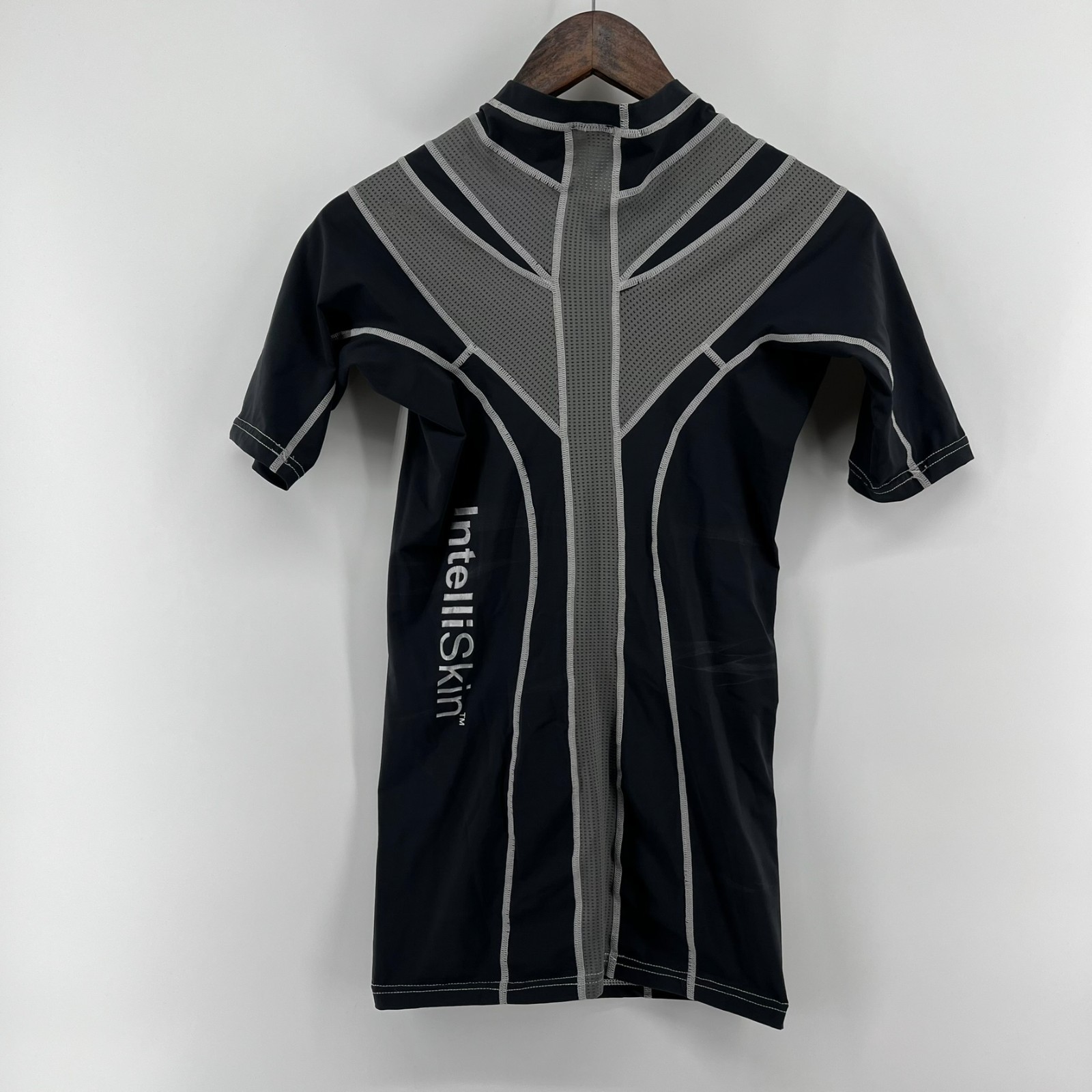 IntelliSkin Shirt Top Men Medium Black Posture Compression Tee Athletic Made USA gallery