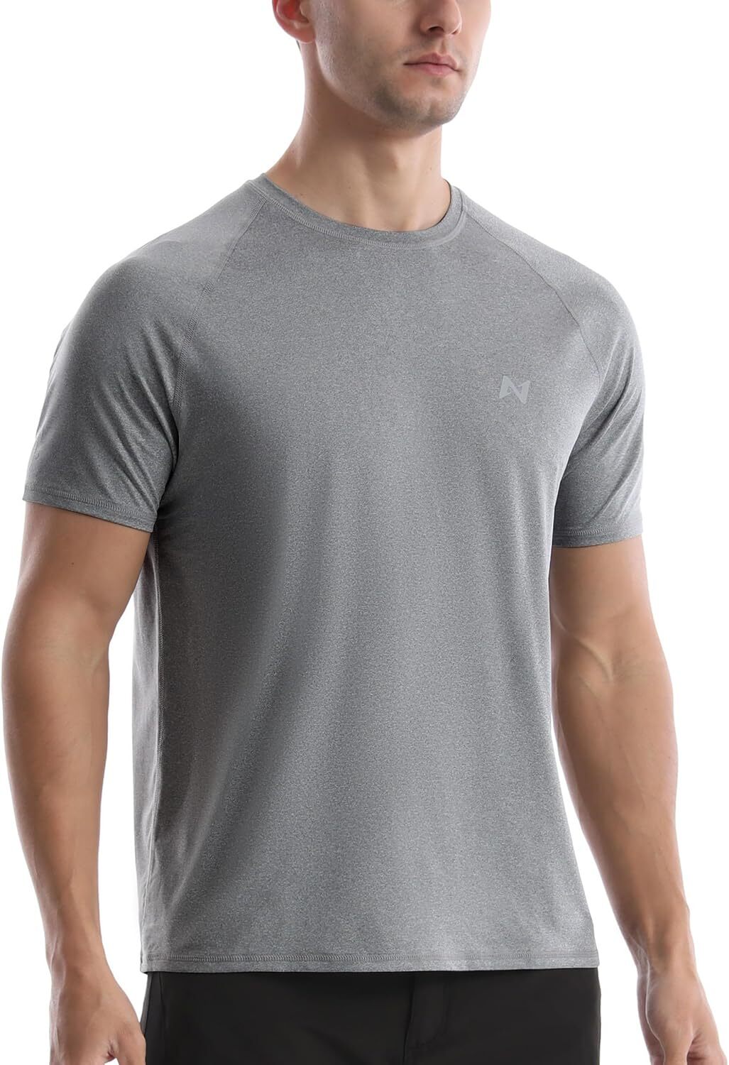 Men’s UPF 50 Swim Shirt Short Sleeve Rash Guard Quick Dry Surf Beach Athletic