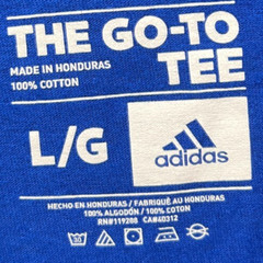 Adidas The Go-To Tee Blue Cities & Plain 3 Striped Logo Graphic T-Shirt adults