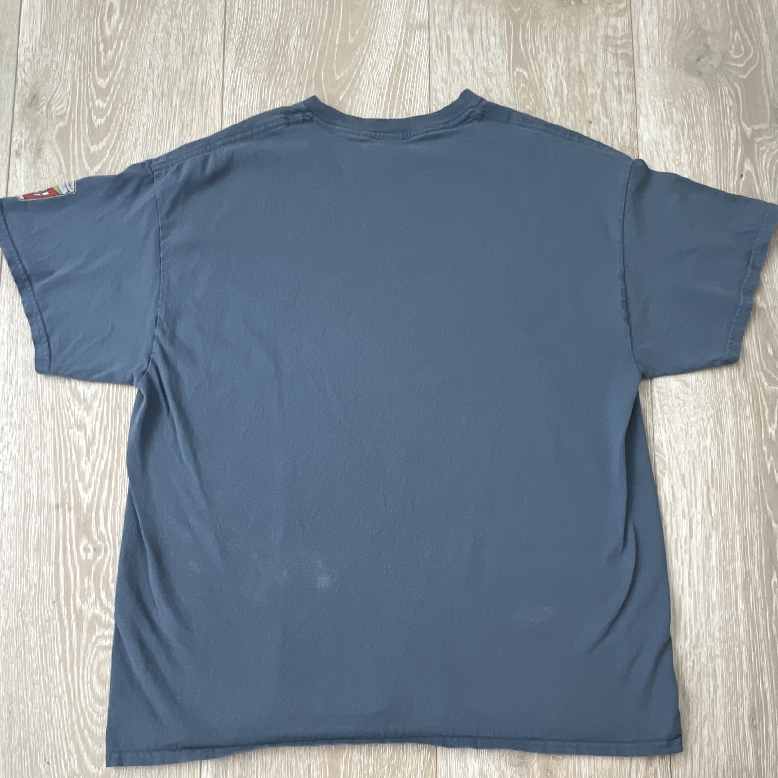 Universal Studios The Simpsons Duff Logo Graphic Blue Cotton Crew T-Shirt XL gallery
