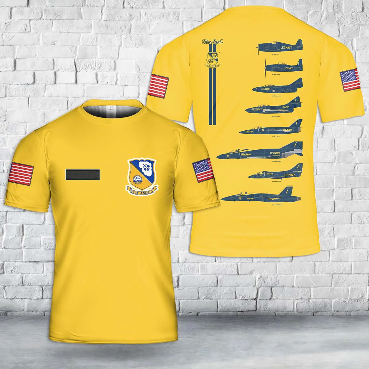 Custom Name US Blue Angels History T-Shirt 3D AOP polyester BT1150 gallery