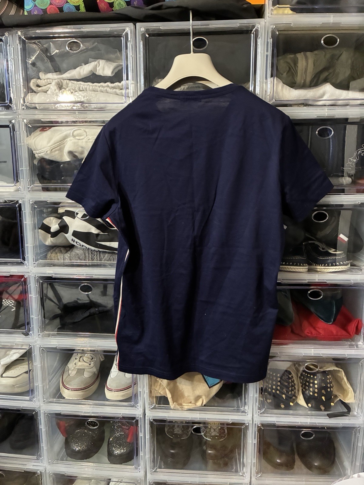 Moncler Shirt Mens Slim Fit Logo Patch Crewneck Short Sleeve $395 gallery