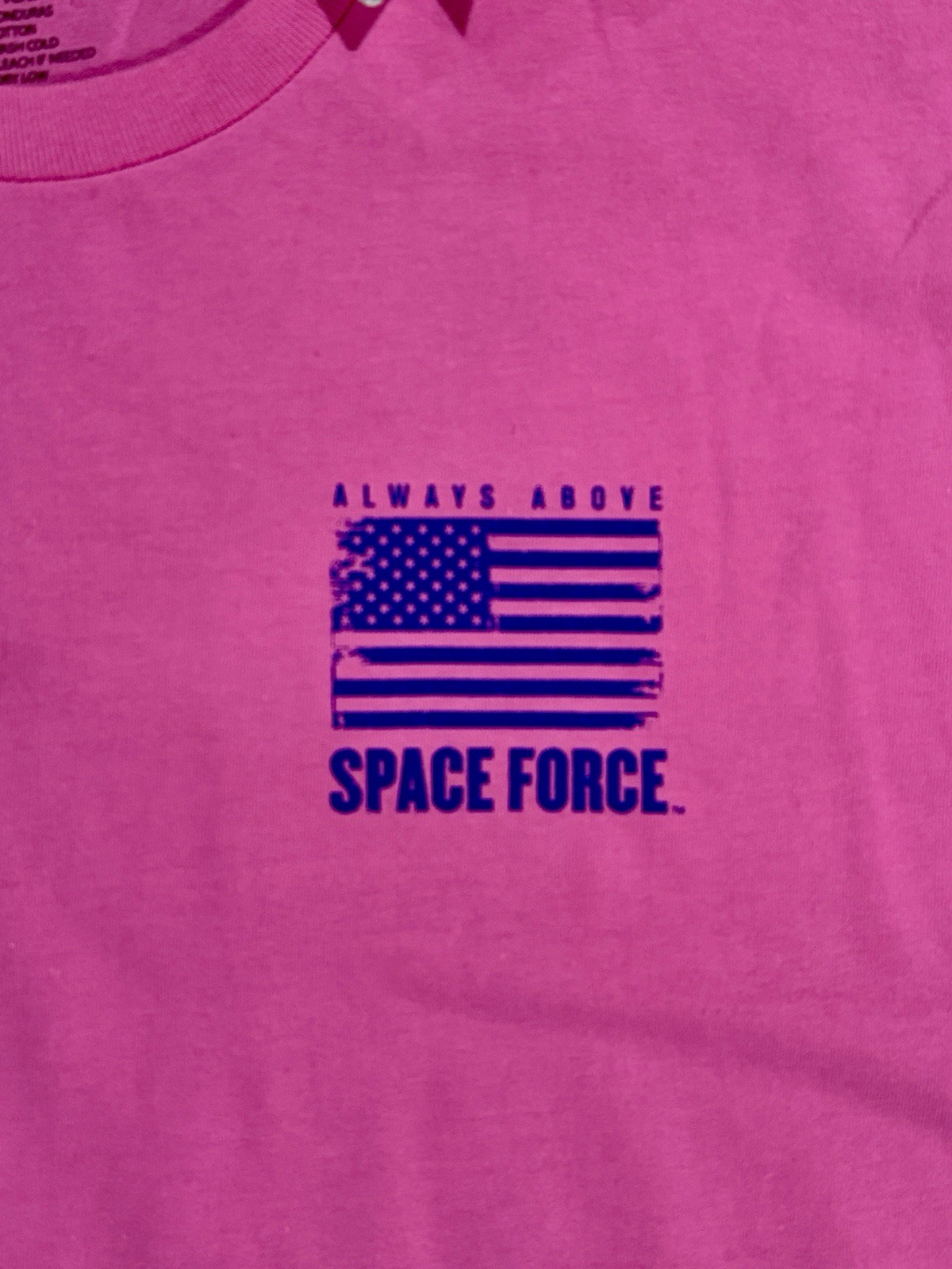 United States Space Force USSF “ALWAYS ABOVE” Pink T-Shirt -Size M / Medium NWT gallery