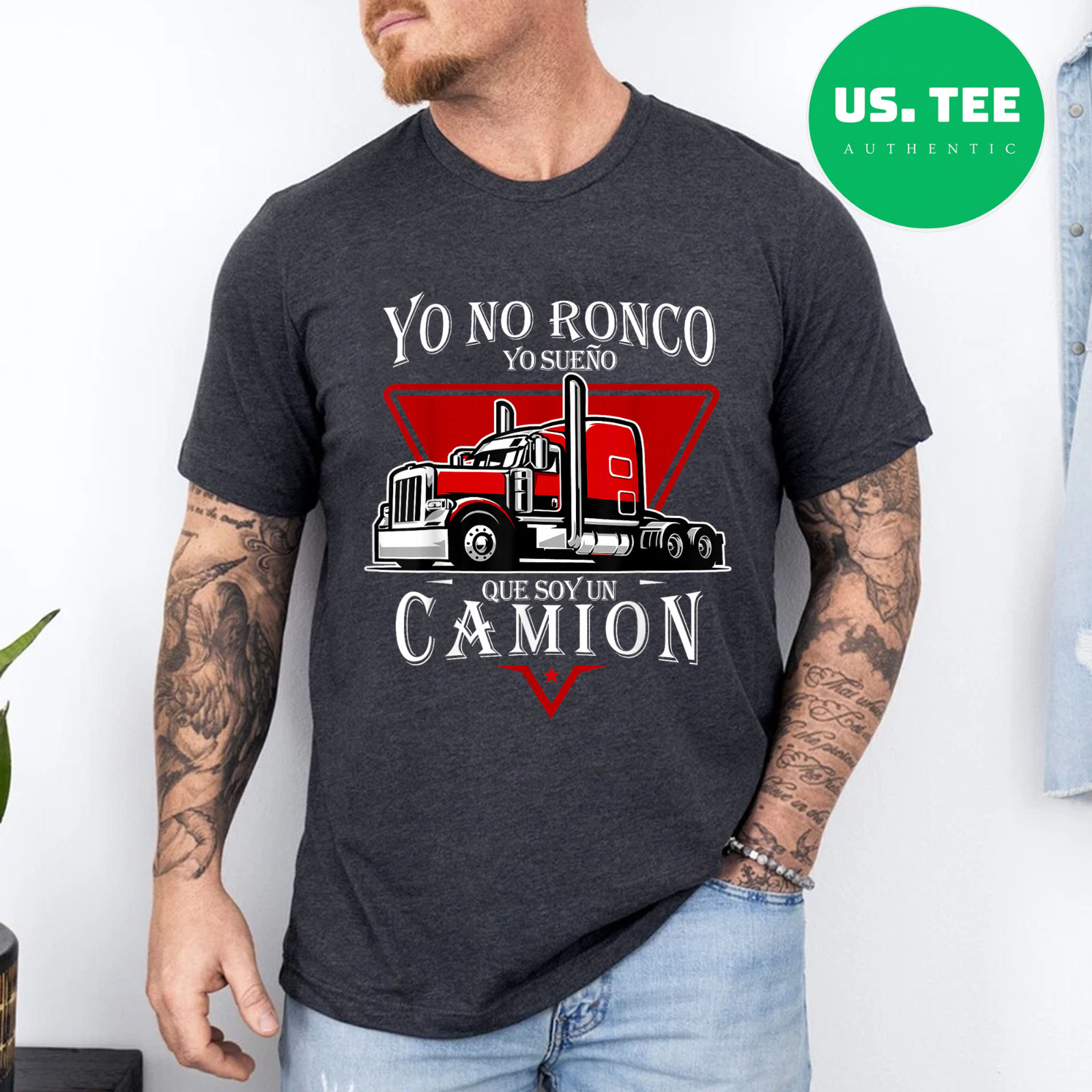 Yo no Ronco yo sueno que Soy un Camion Latin Dad Spanish T-Shirt gallery